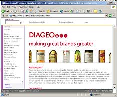 Diageobrands.com the web site featuring Diageo's Brands